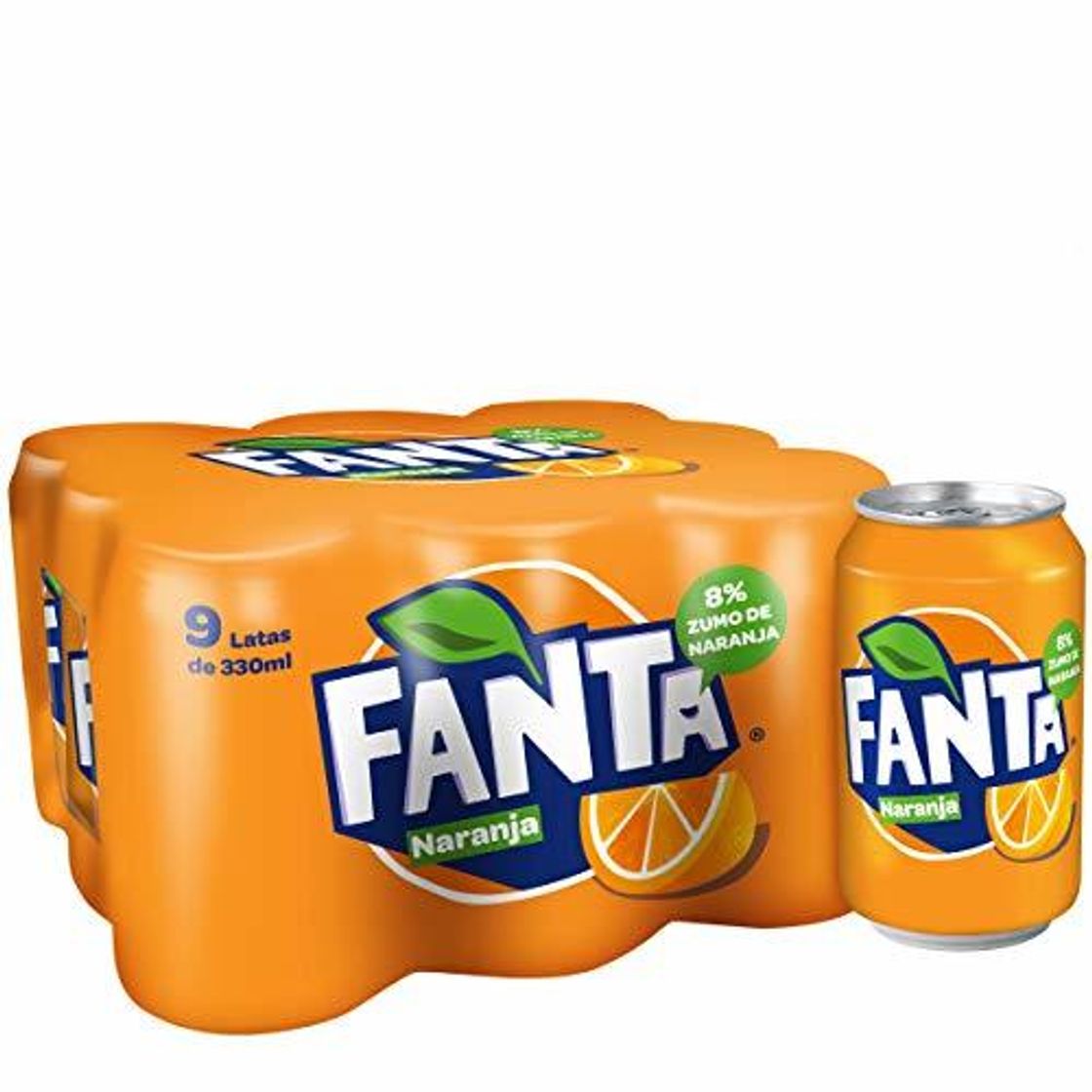 Product Fanta - Naranja, Refresco con gas, 330 ml