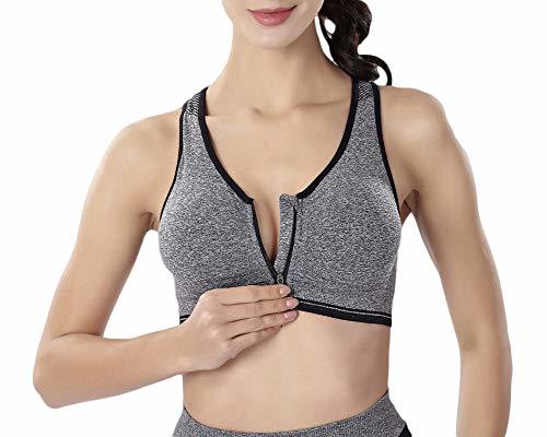 Productos Quge Mujer Sujetador Deportivo Gimnasio Tops Correr Sin Costuras Yoga Comodidad Frontal