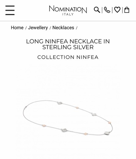Colar NINFEA longo em prata
Coleção NINFEA
