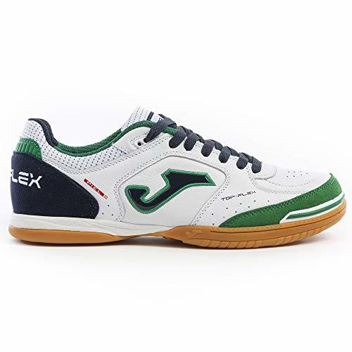 Social Joma Top Flex, Zapatilla de fútbol Sala, White-Green, Talla 9 US