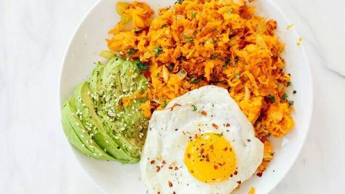 Social Brunch de Batata Doce, Abacate e Ovo