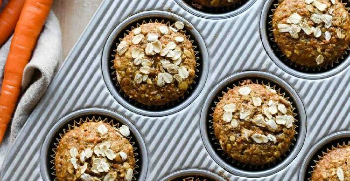 Moda Muffins de Cenoura e Aveia