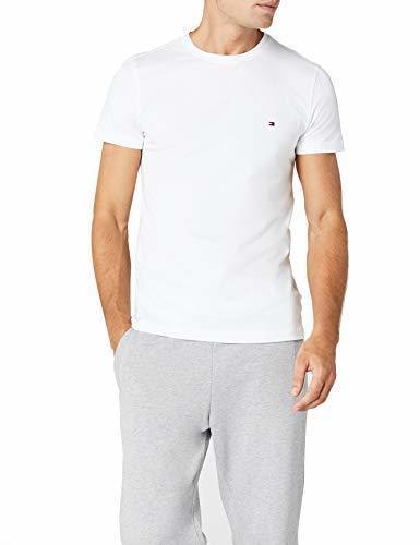 Moda Tommy Hilfiger Core Stretch Slim CNECK tee Camiseta, Blanco