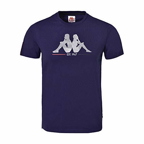 Social Kappa Ionik Indro T-Shirt Men Camiseta de Manga Corta, Hombre, Azul