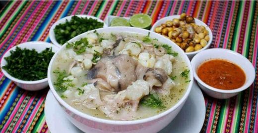 Caldo de mote.