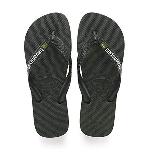 Havaianas Brasil Logo, Chanclas Unisex Adulto, Verde