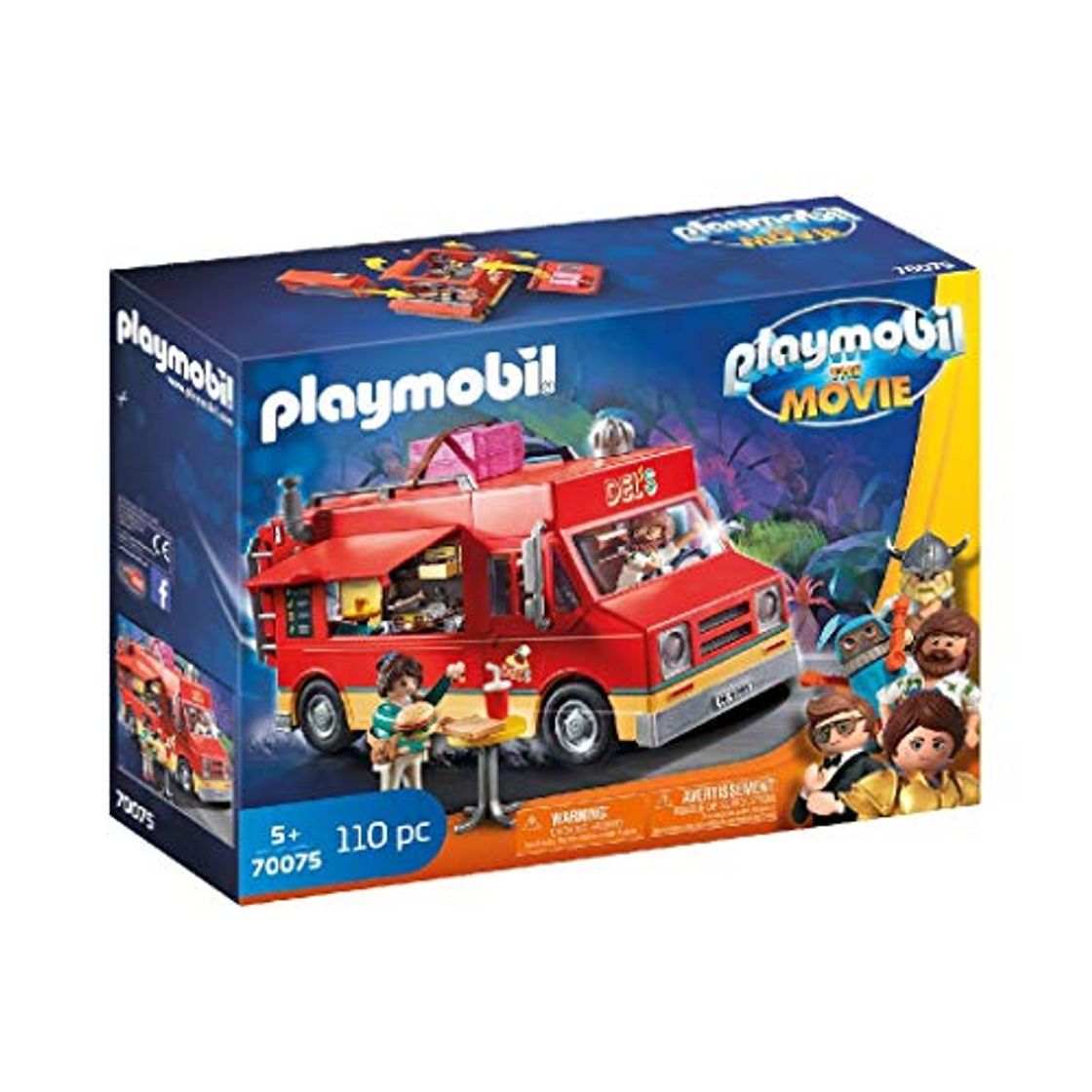 Social PLAYMOBIL: THE MOVIE Food Truck Del, a Partir de 5 Años