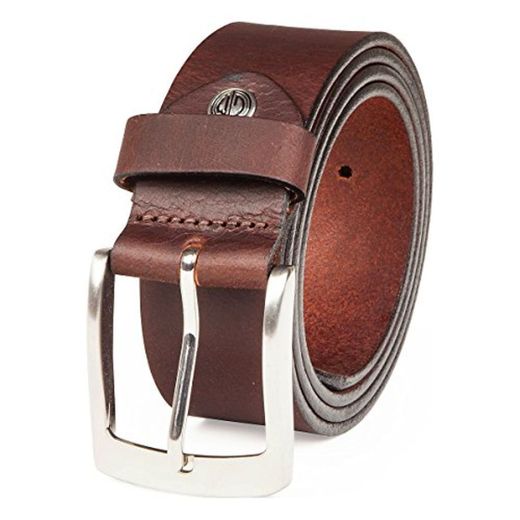 LINDENMANN- Cinturón de cuero para hombre , xxl, tamaño color marrón oscuro,