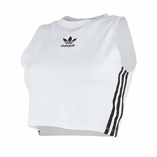 Adidas Crop Tank Camiseta, Mujer, 40, Blanco