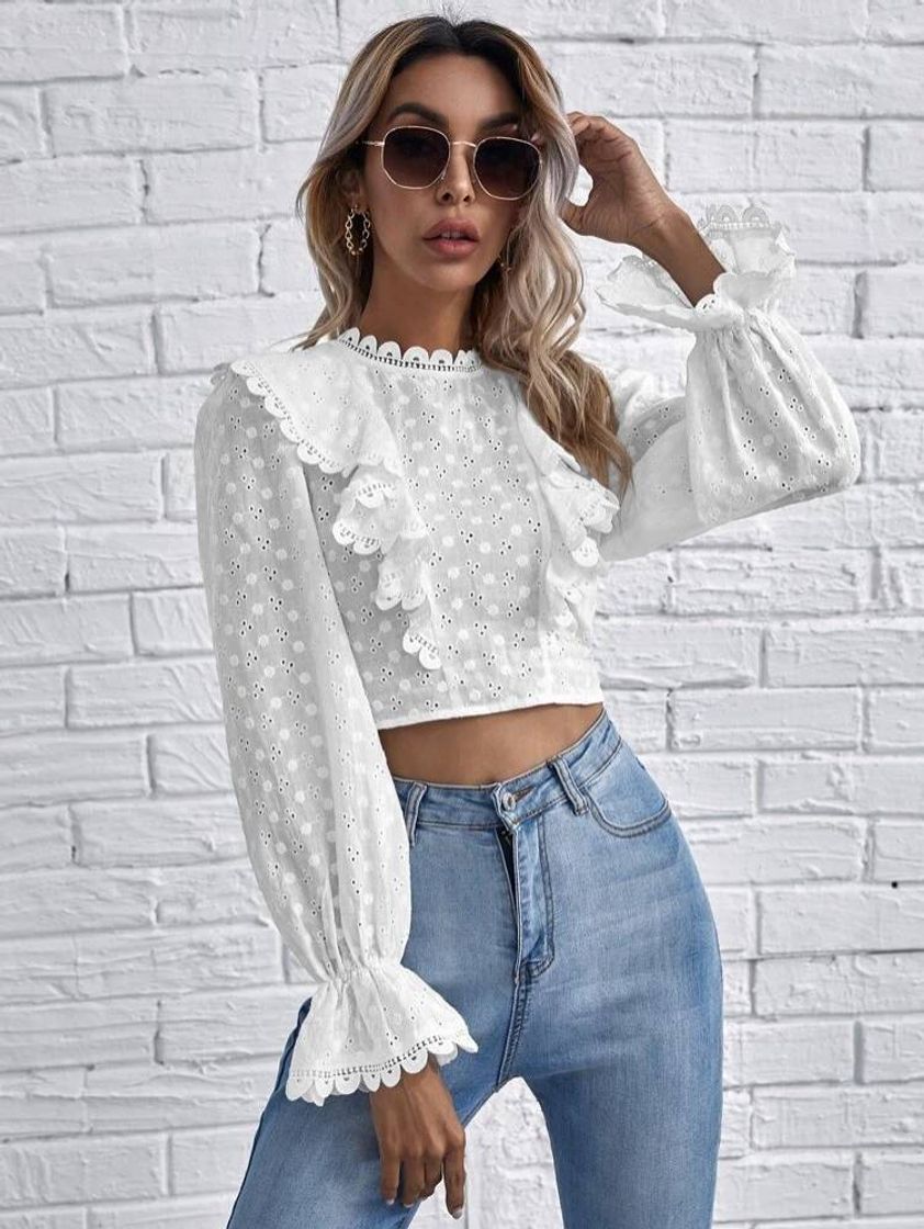 Fashion Blusa branca plissada BOHO