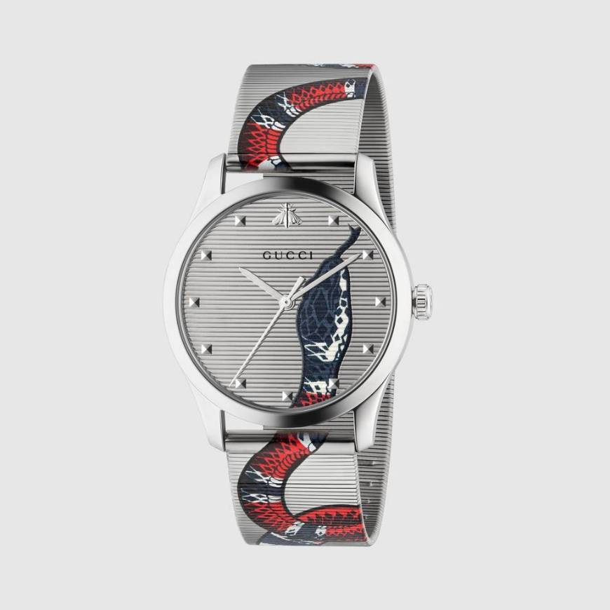 Productos Steel G-timeless Watch, 38mm With Printed Snake