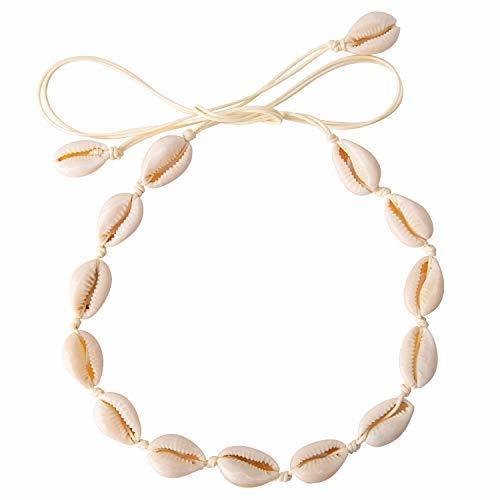 Social LUTER Collar de Conchas Naturales Seashell Ajustable Hecho a Mano Joyas Colgantes