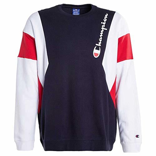 Champion Sudadera Sin Capucha para Hombre dreifarbig, Logo, Custom Fit 213640 BS545