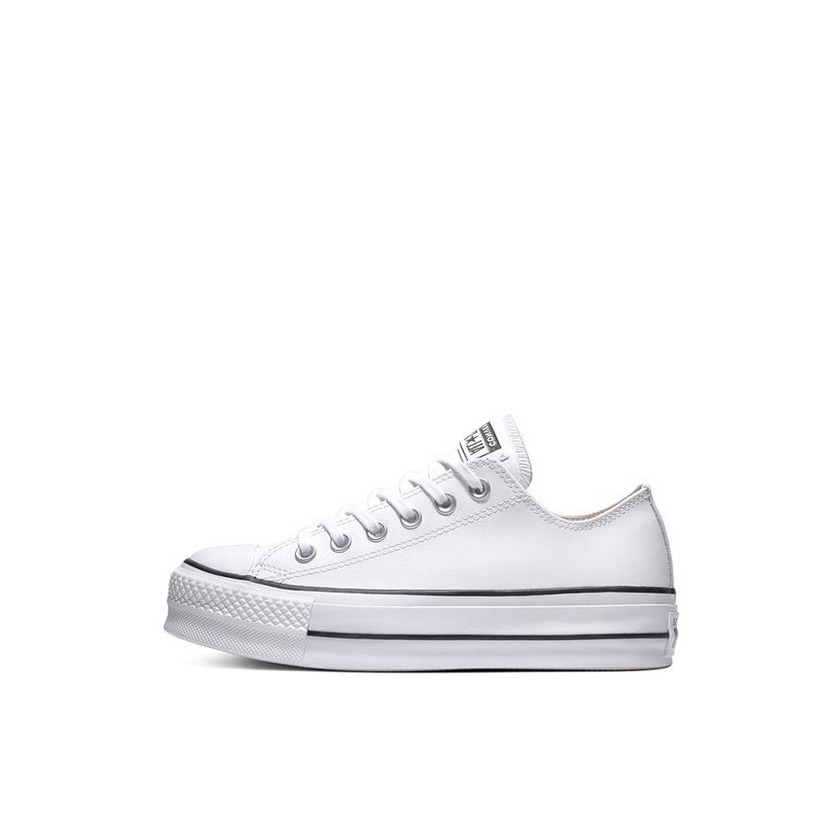 Fashion Converse Chuck Taylor CTAS Lift Ox Canvas, Zapatillas para Mujer, Blanco