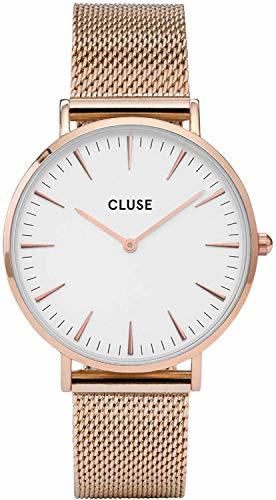 Social Cluse Reloj Analógico Automático para Mujer con Correa de Acero Inoxidable –