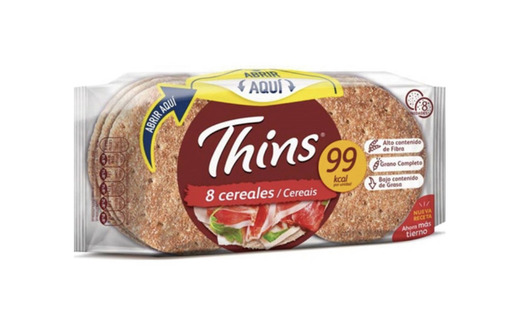 Pão Sandwich Thins 8 Cereais