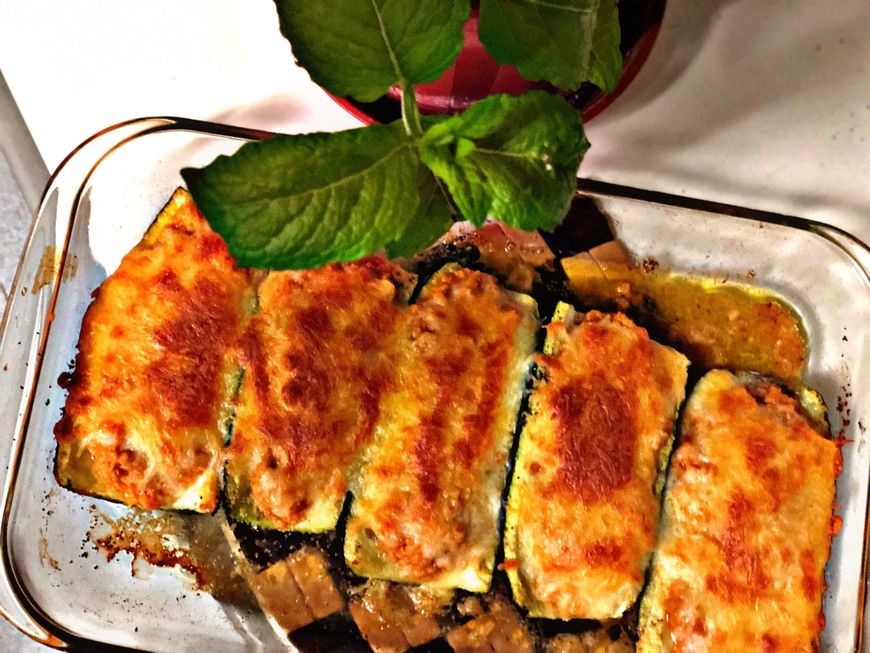 Fashion Courgettes recheadas com carne picada e queijo