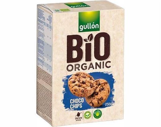 Bolachas Gullon Bio Organic Chocolate Chips vegan comida 

