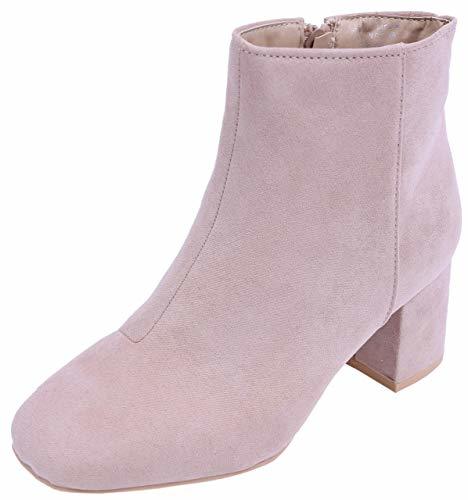 Fashion Botas de Ante Beige con Tacones 40