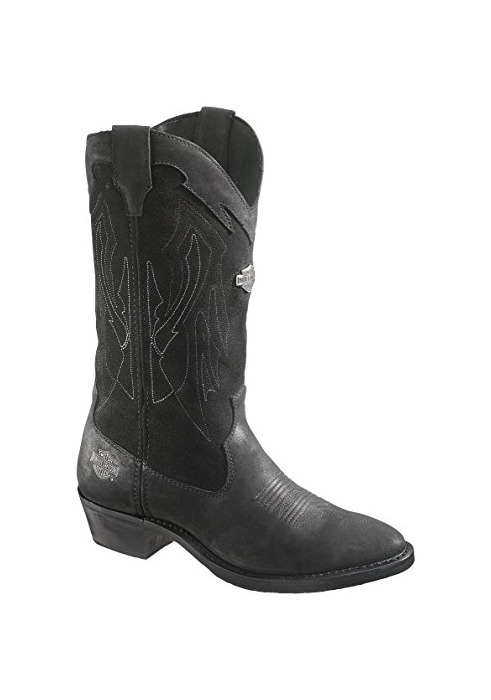 Product Harley Davidson Galen Negro Cuero Biker Boots Rocks Western Cowboy 43