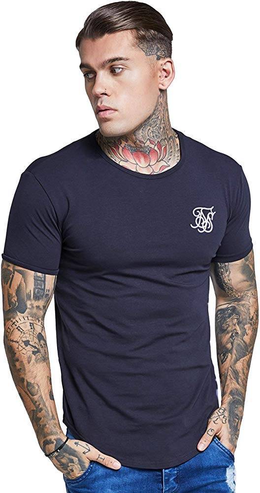 Fashion Sik Silk - Modelo SS-10891, Hombre Hem curva Logo Gimn