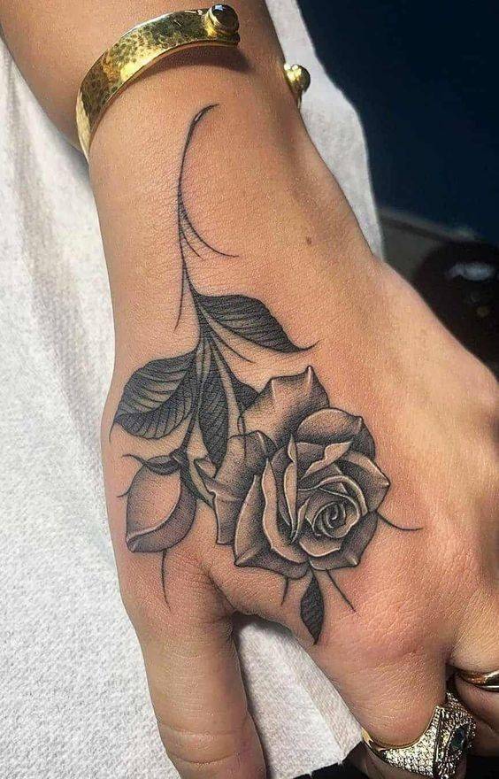 Fashion Rose Tattoo