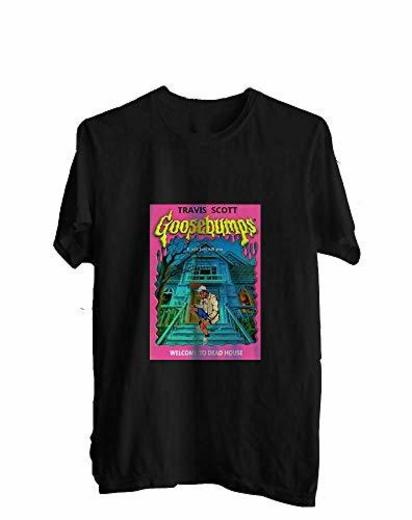Travis Scott Goosebumps New T-Shirt Black tee Cotton Gift For Men Size