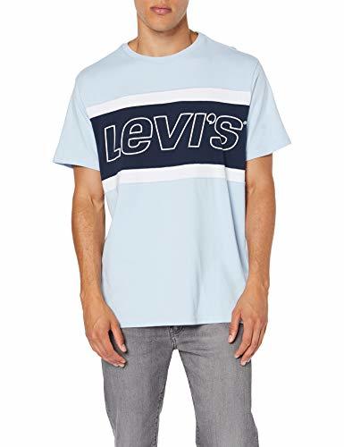 Moda Levi's SS Color Block tee Camiseta, Multicolor (Jersey Colorblock Skyway/White/Dress Blues