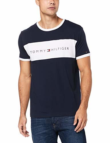 Moda Tommy Hilfiger Hombre Camiseta con Logo de la Bandera