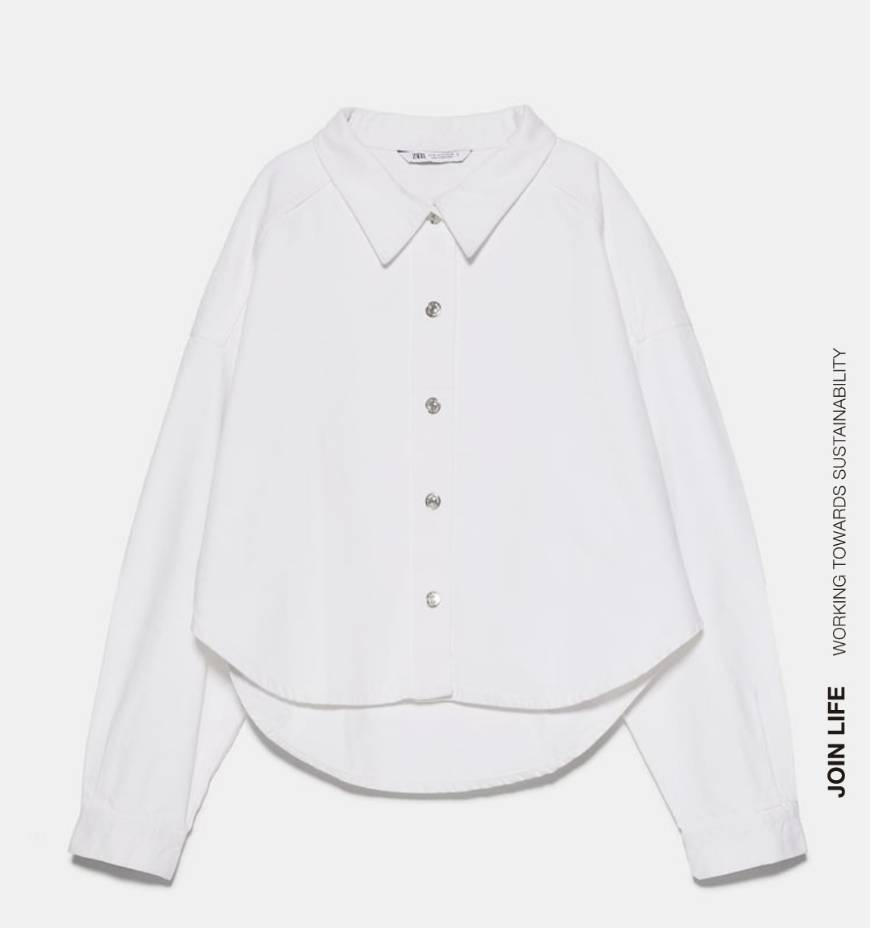 Fashion Camisa de ganga oversize. ZARA