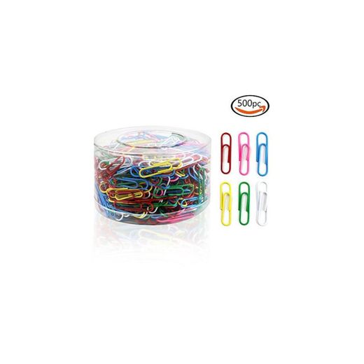 Goodlucky365 500pcs Multicolores Clips de Papel de Oficina