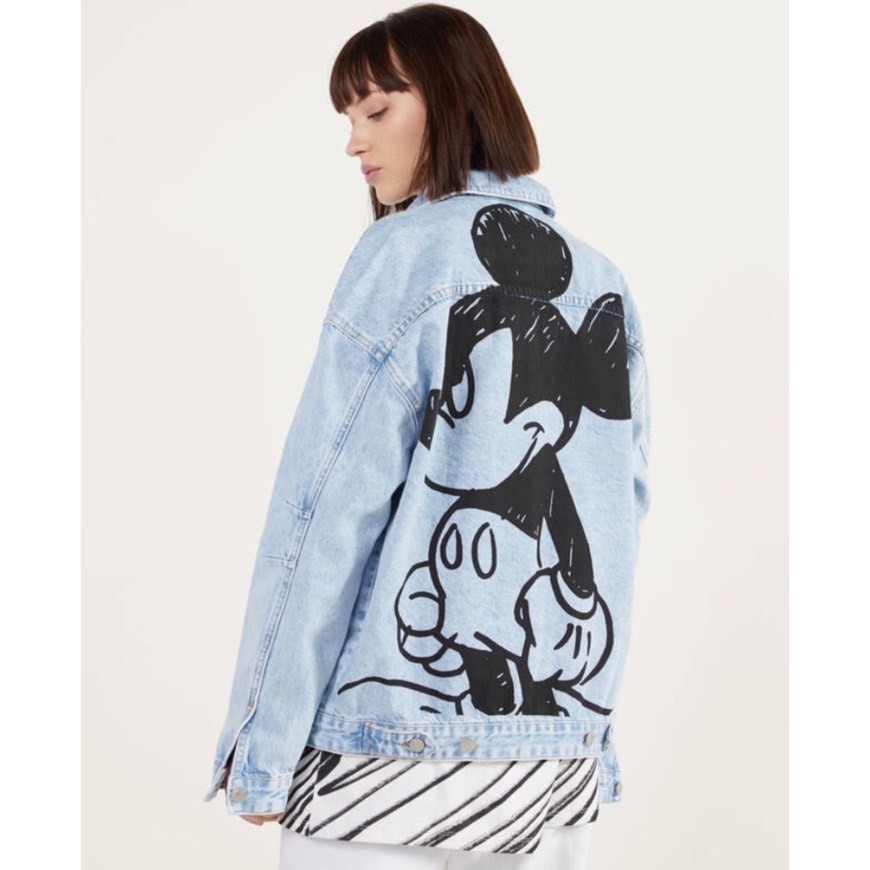 Moda Casaco ganga Mickey