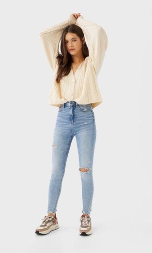 Stradivarius- Jeans super high waist