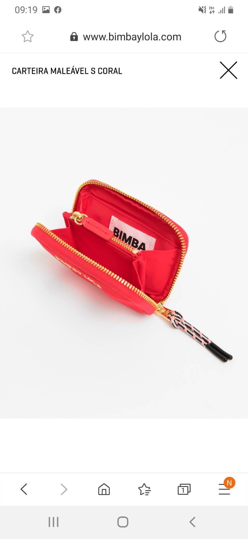 Carteira coral Bimba y Lola 