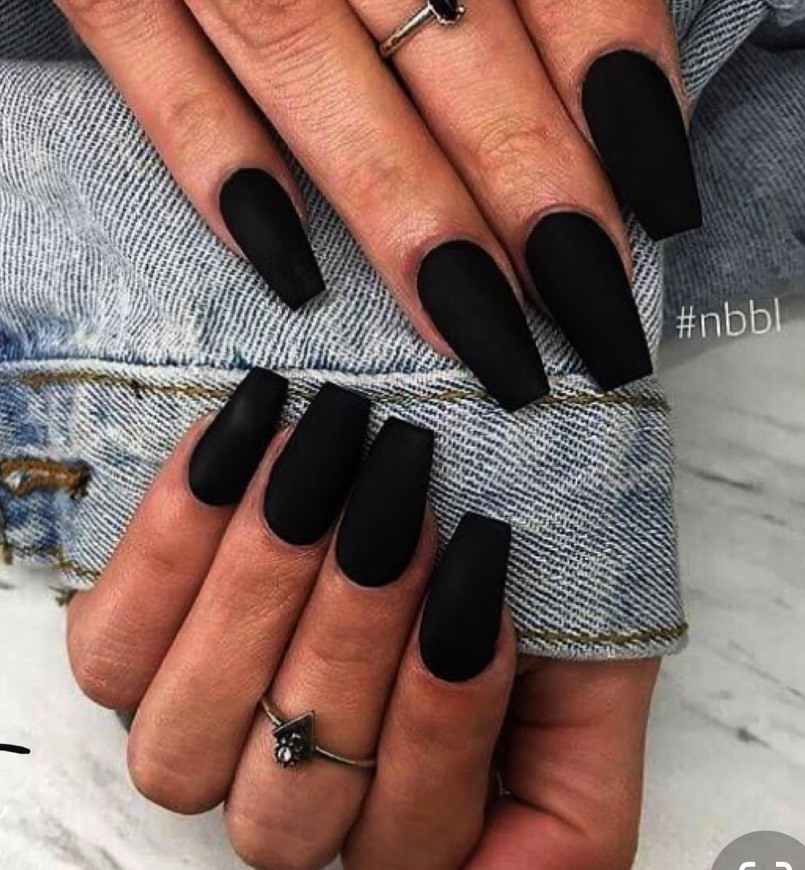 Fashion Unhas preto matte 