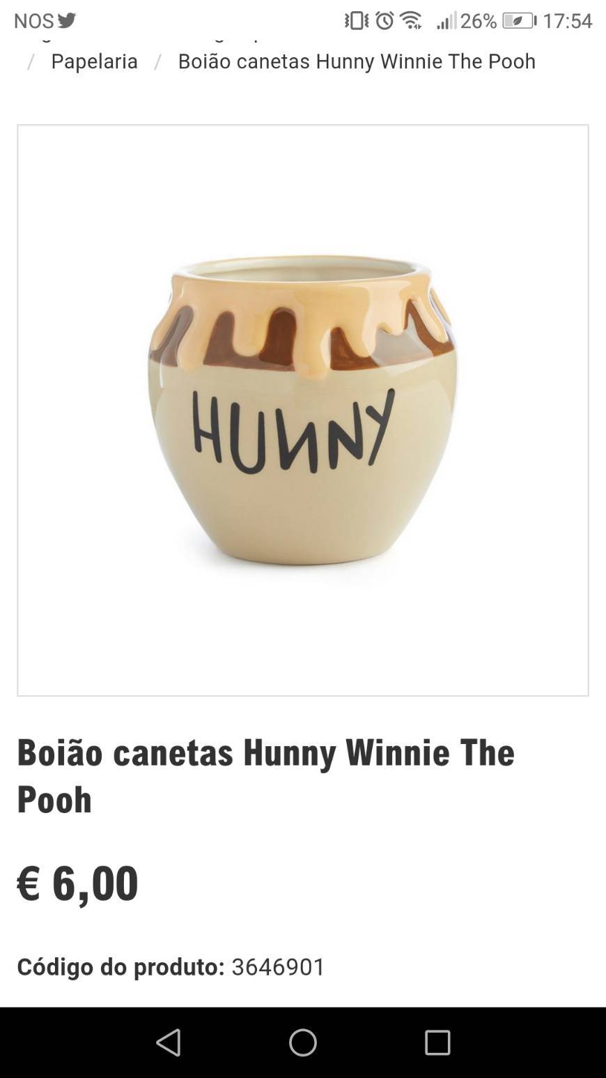 Fashion Boião canetas Hunny winnie the pooh