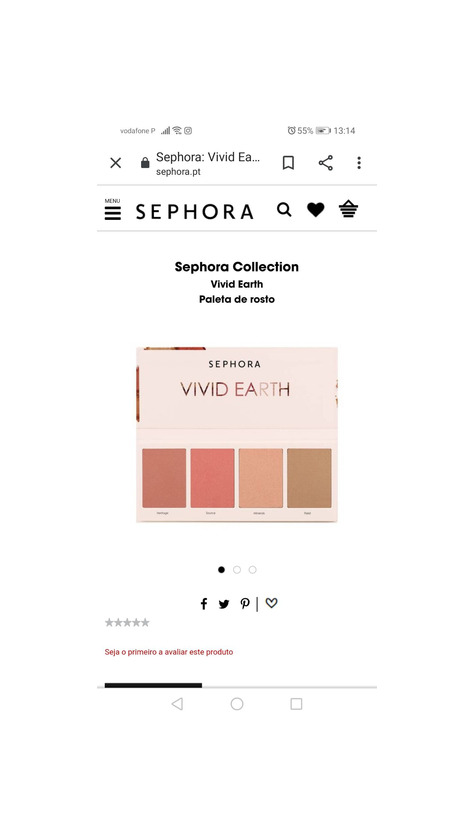 Product Paleta de rosto Sephora 