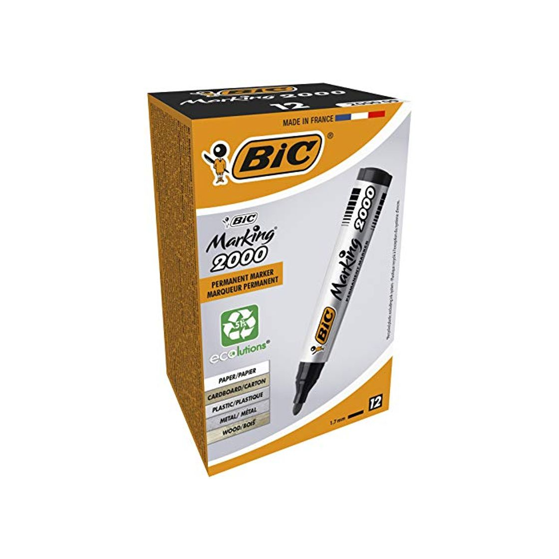 Products BIC Marking 2000 ECOlutions marcadores permanentes punta media - Negro