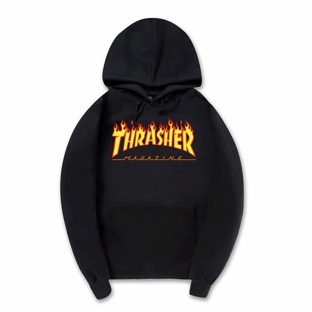 Moda Medress Sudadera con Capucha de Manga Larga para Mujer Thrasher Jersey con