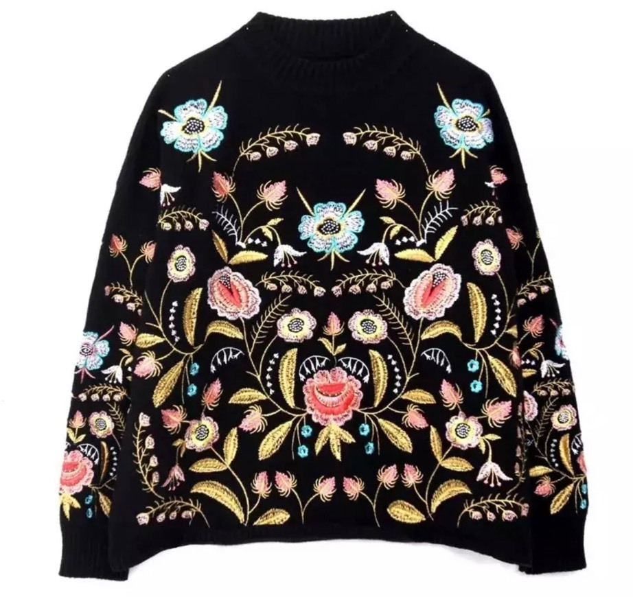 Camisola com bordados