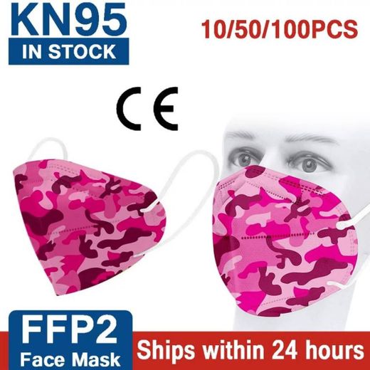 Mascarilla fpp2 pink camouflage 