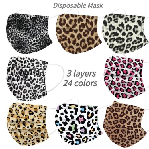 Mascarillas diseño leopardo 