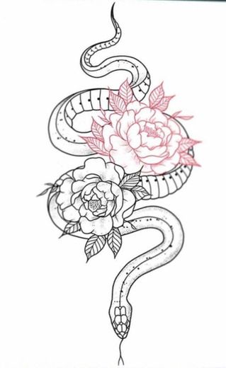 Snake flower tattoo 🐍🌹