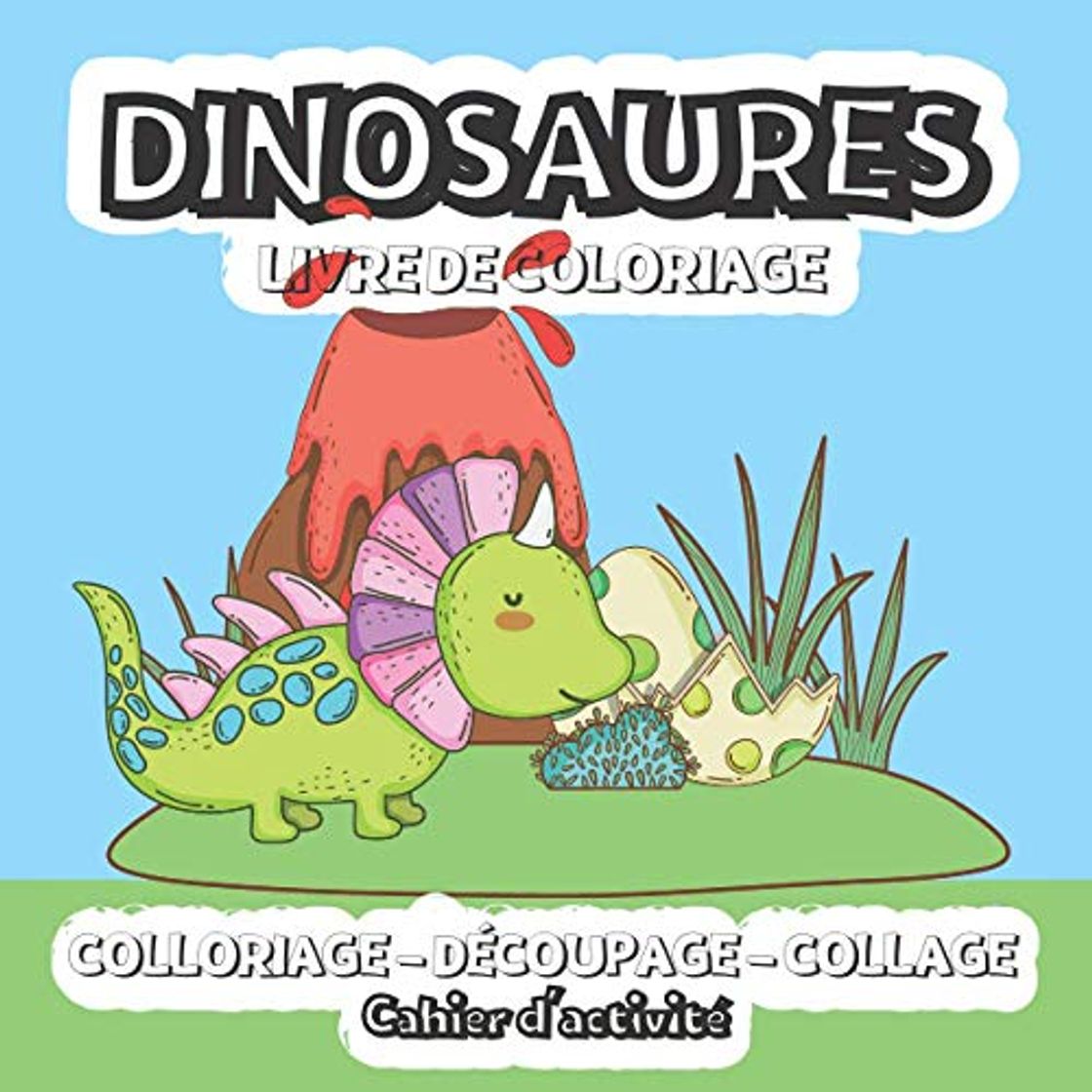 Book Dinosaures Livre de coloriage - Colloriage - Découpage - Collage - Cahier