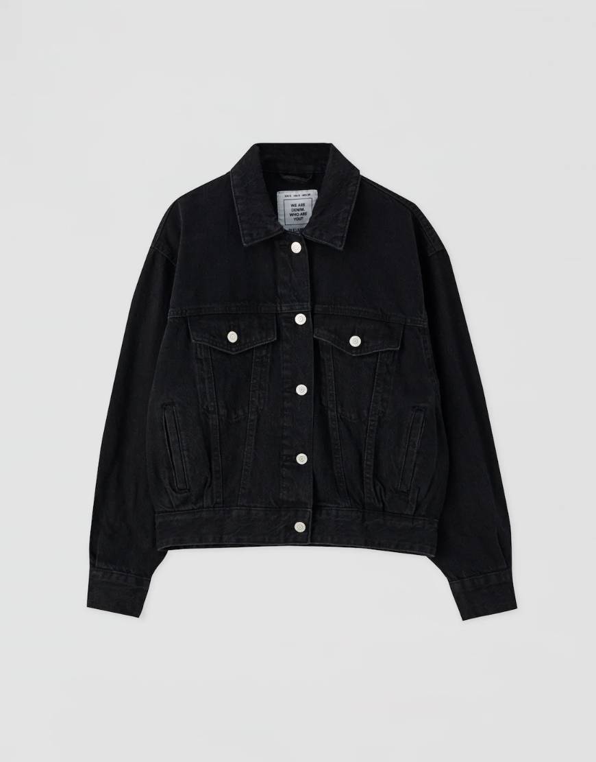 Product Black Denim Jacket Pull&Bear