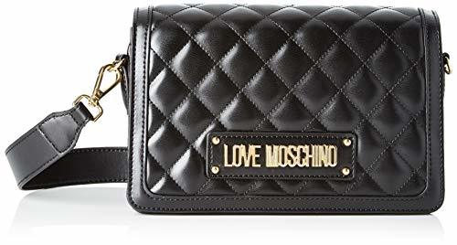 Social Love Moschino Jc4002pp18la0000, bolso bandolera Unisex Adulto, Negro