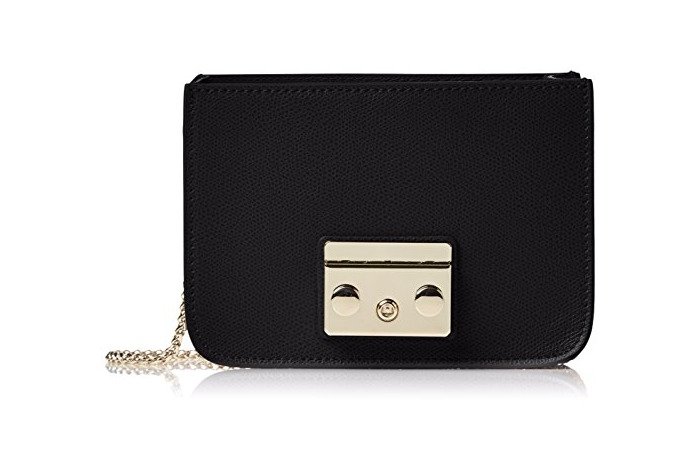 Social Furla - Metropolis Mini Crossbody Body, Bolsos bandolera Mujer, Negro