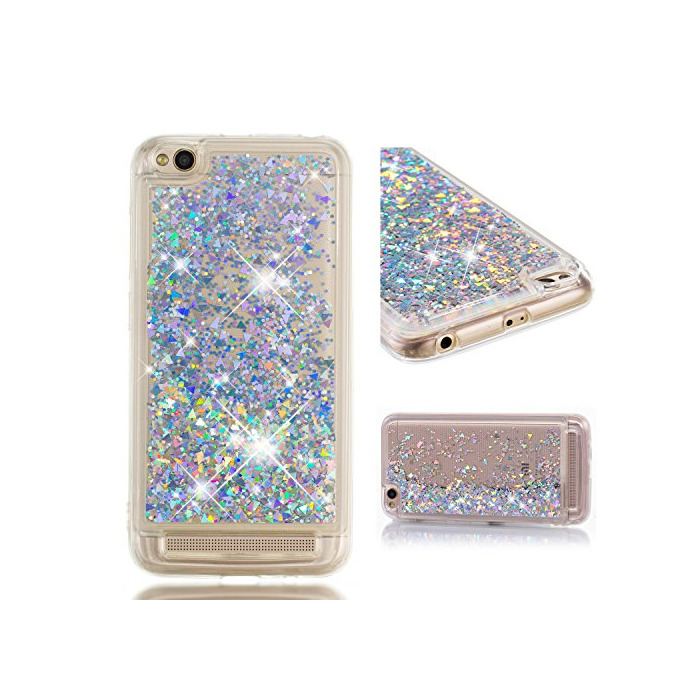 Electronic HopMore Glitter Funda para Xiaomi Redmi 5A Silicona 3D Liquido Brillante Purpurina