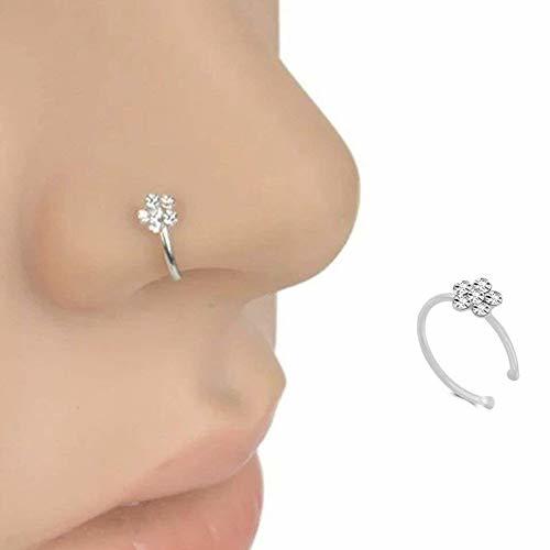 Social Romote anillo de nariz de acero quirúrgico de flores Lover joyería de