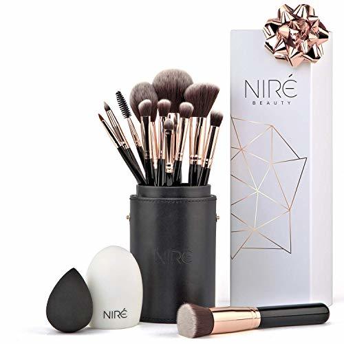 Social Niré Brochas de Maquillaje con Esponja Maquillaje